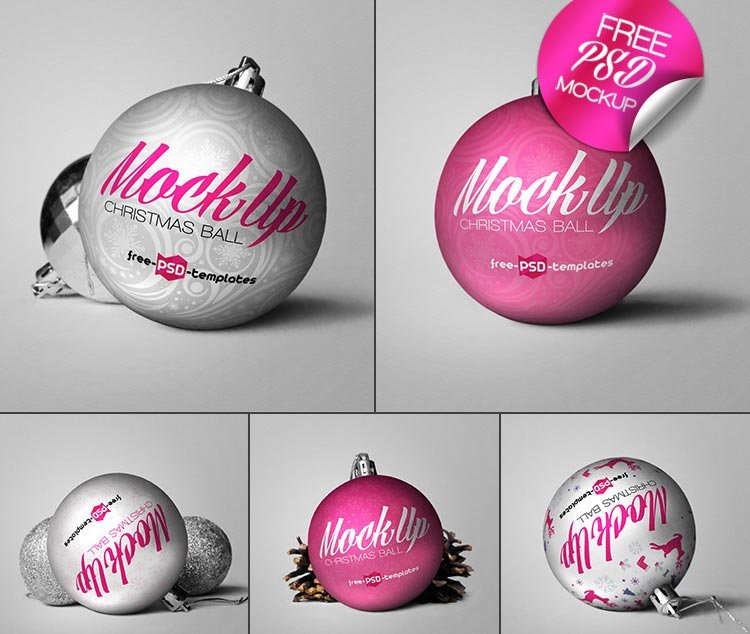 Christmas Balls Mockup