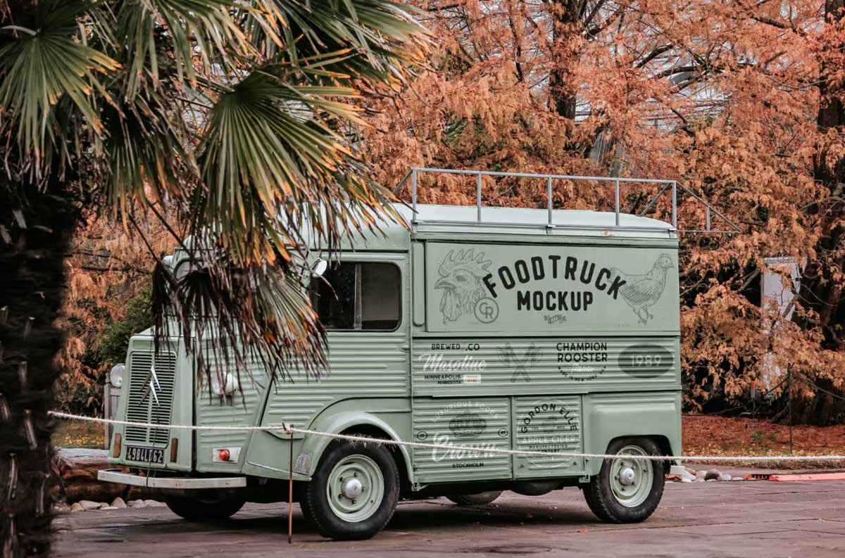Citroen Food Truck Mockup