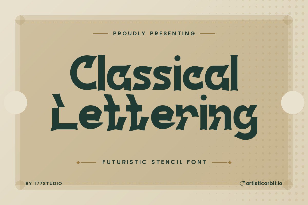 Classical Lettering font preview