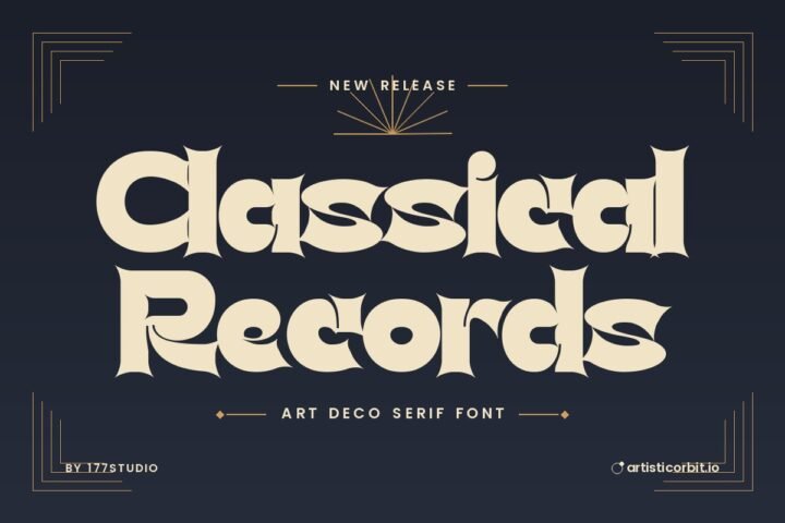 Classical Records font preview