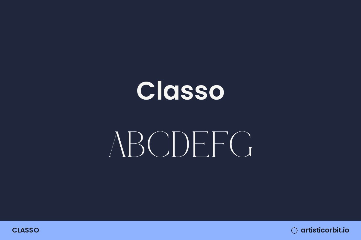 Classo font preview