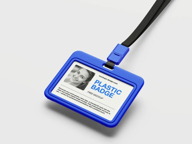 Clean Plastic ID Card Mockup