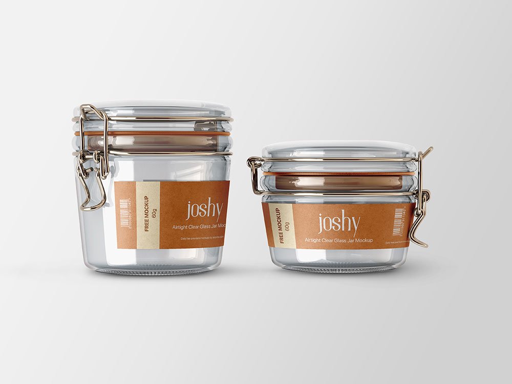 Clear Glass Jar Mockup