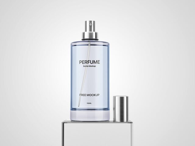 Clear Perfume Bottle Mockup