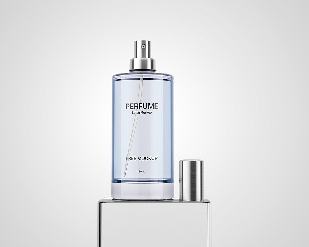 Clear Perfume Bottle Mockup