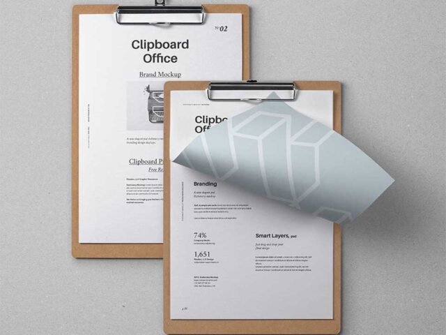 Clipboard Stationery Mockups