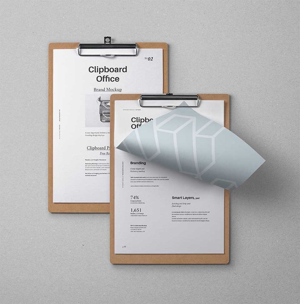 Clipboard Stationery Mockups