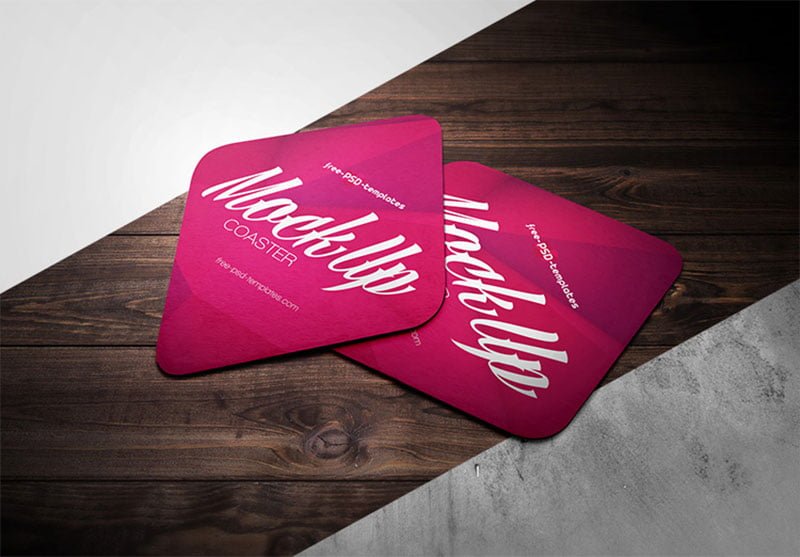 Coaster Mockup PSD