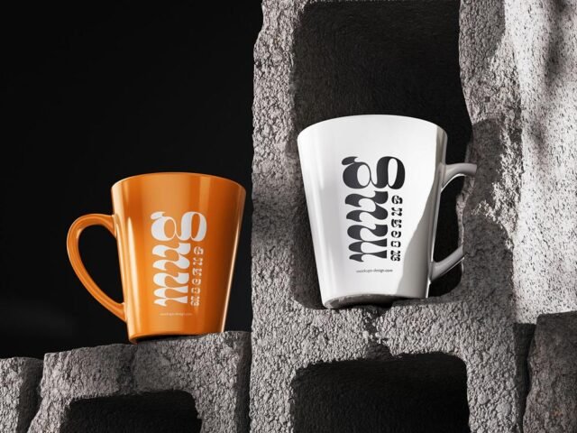 Concrete Brick Mug Mockup