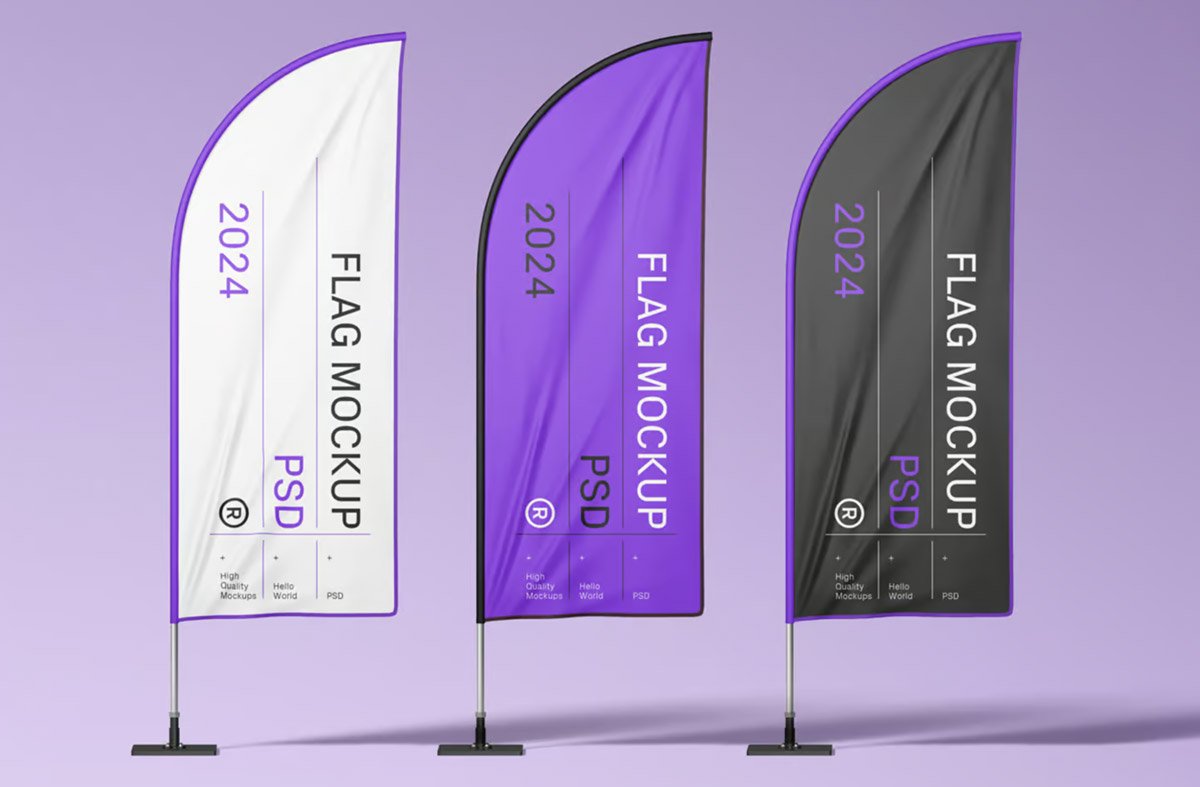 Convex Flags Mockup