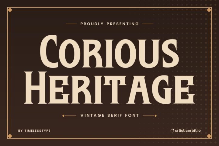 Corious Heritage font preview