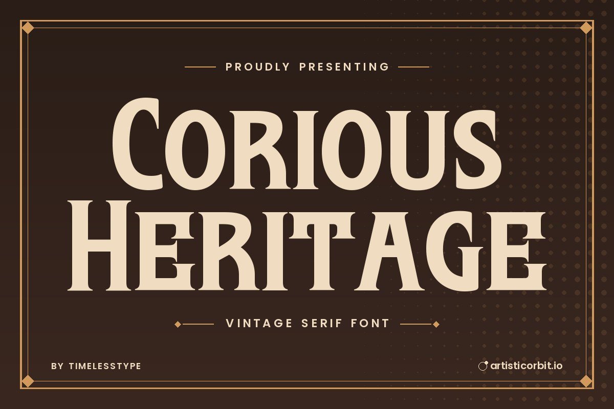 Corious Heritage font preview