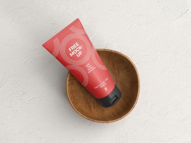 Cosmetic Cream Tube Mockup PSD