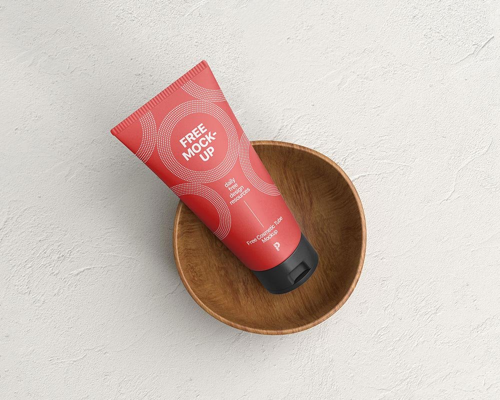 Cosmetic Cream Tube Mockup PSD