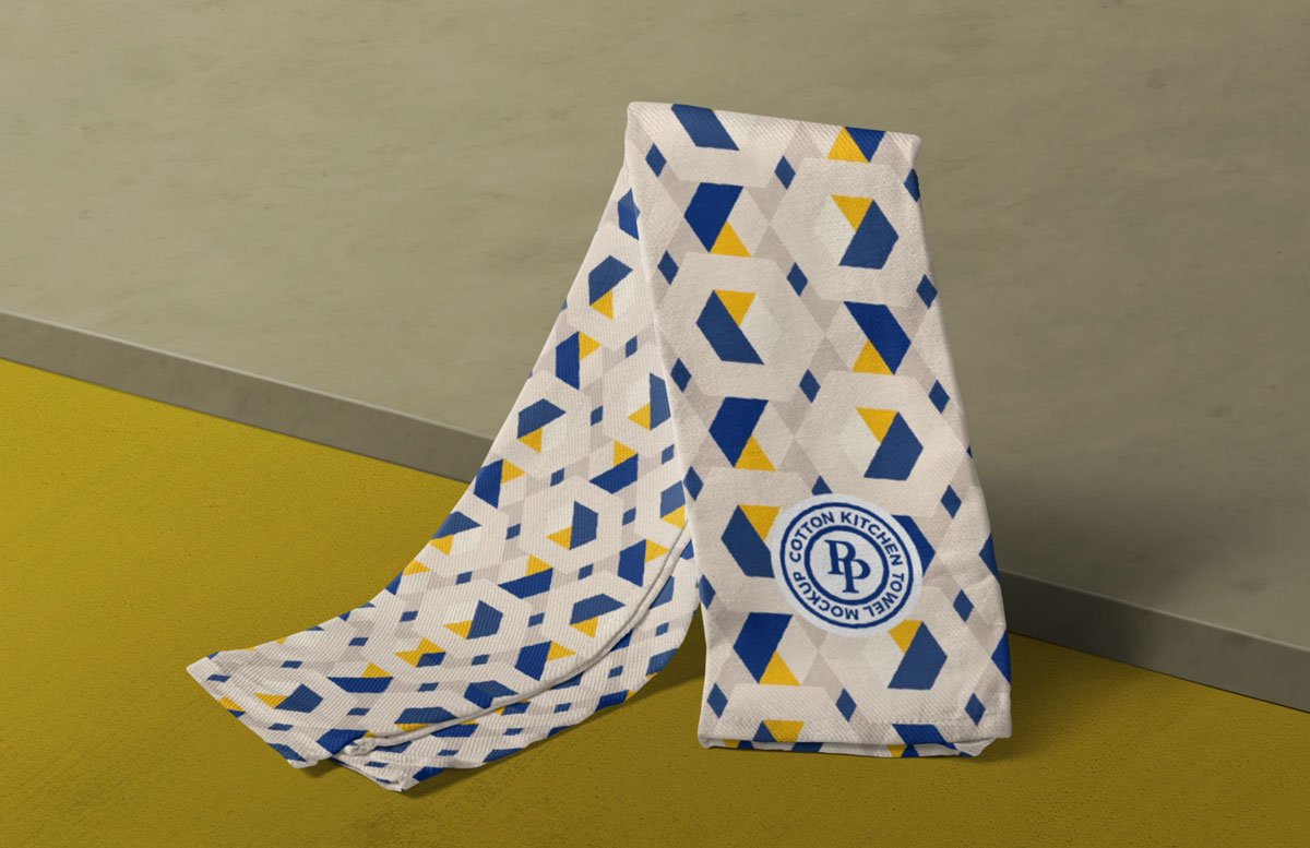 Cotton Kitchen Towel Mockup