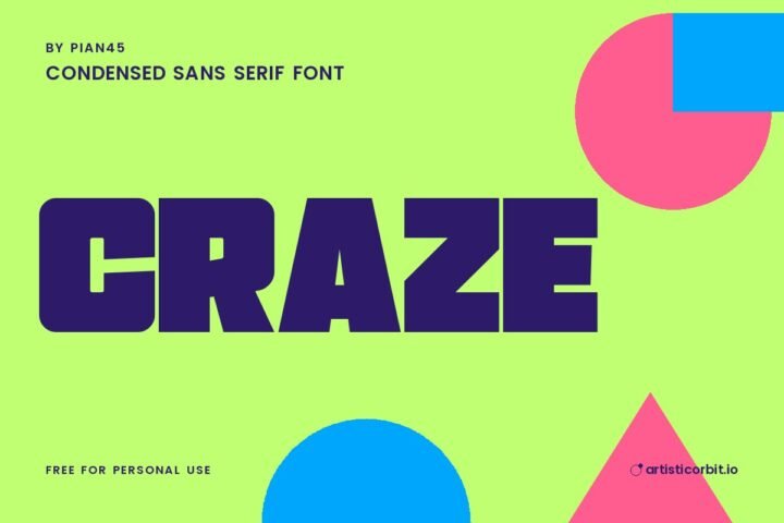 Craze font preview