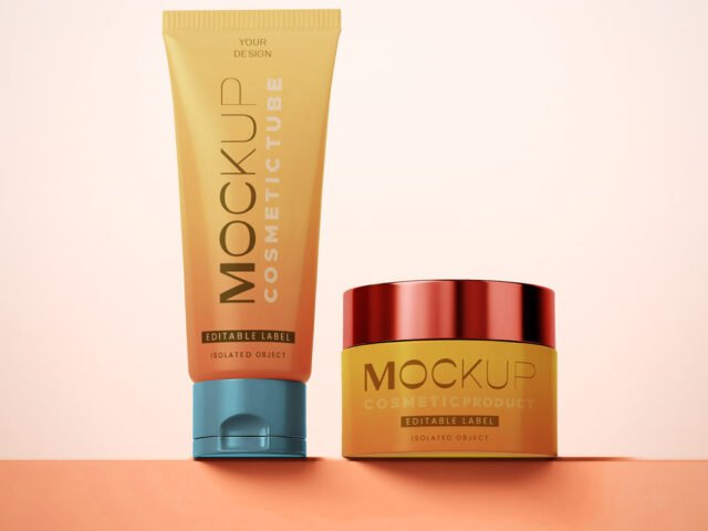 Cream Tube Cosmetic Mockup PSD