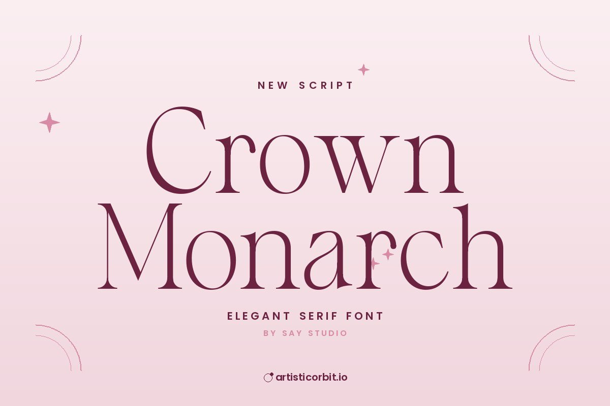 Crown Monarch font preview