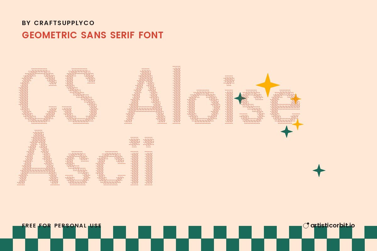 CS Aloise Ascii font preview