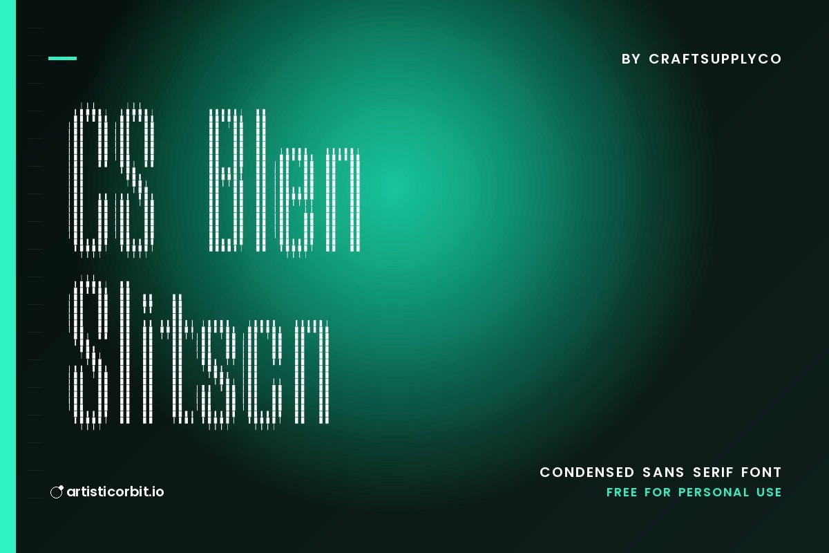 CS Balenda Slitscan font preview