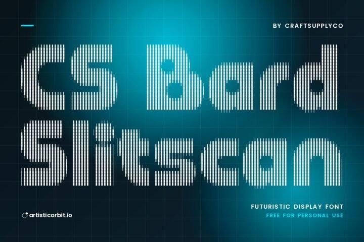 CS Bard Slitscan font preview