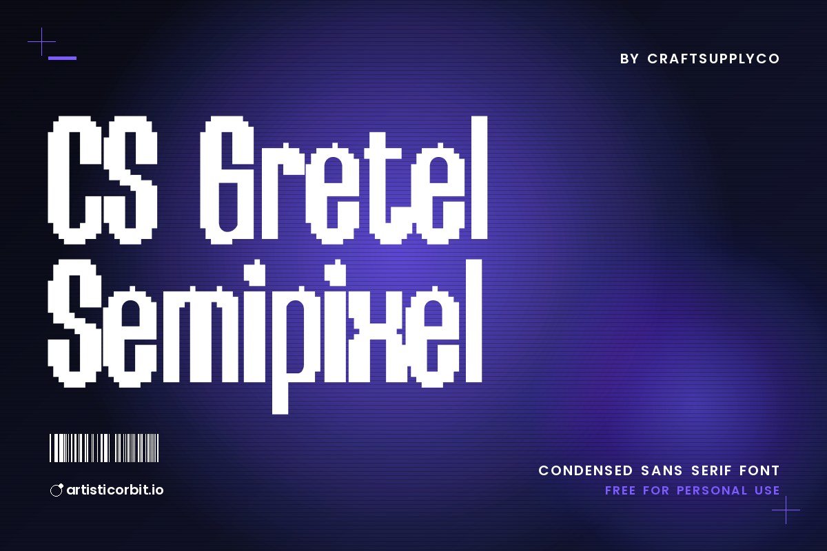 CS Gretel Semipixel font preview