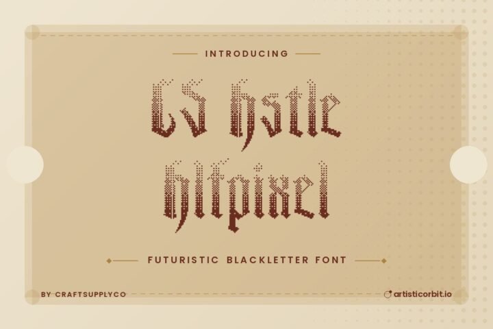 CS Hustle Halfpixel font preview