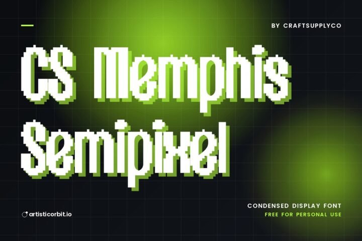 CS Memphis Semipixel font preview
