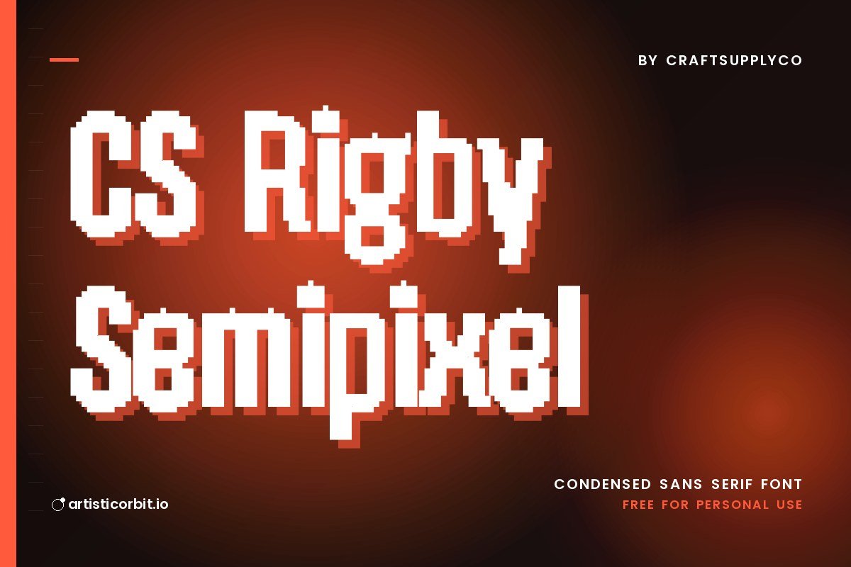 CS Rigby Semipixel font preview
