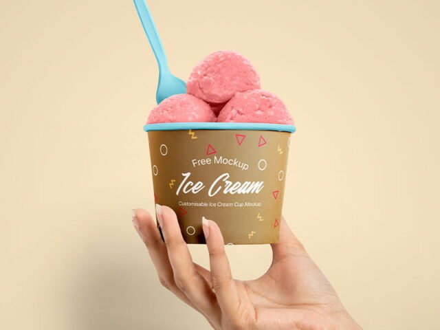 Cup Ice Cream Mockup
