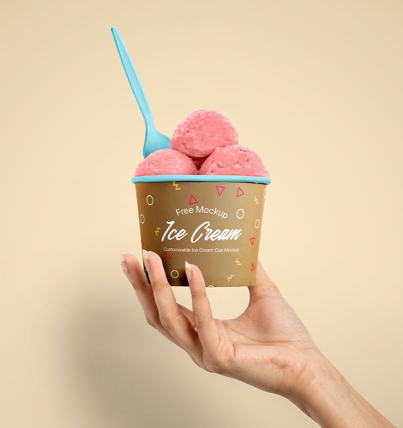 Cup Ice Cream Mockup