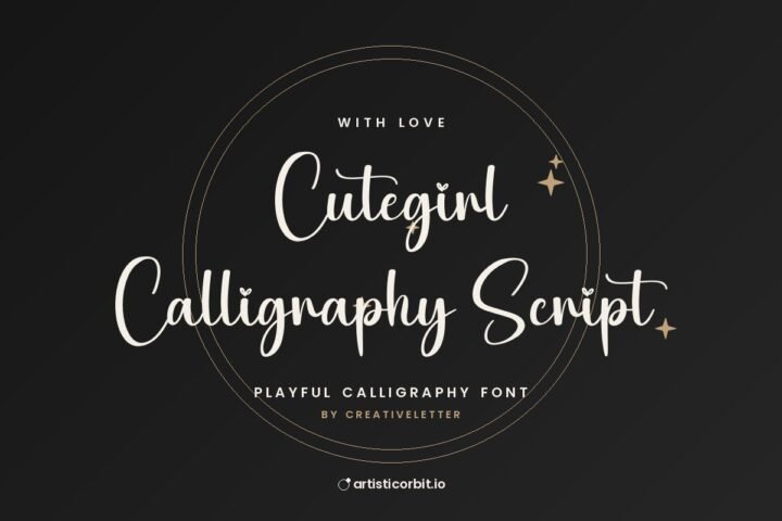 Cutegirl Calligraphy Script font preview