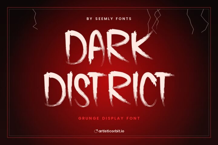 Dark District font preview