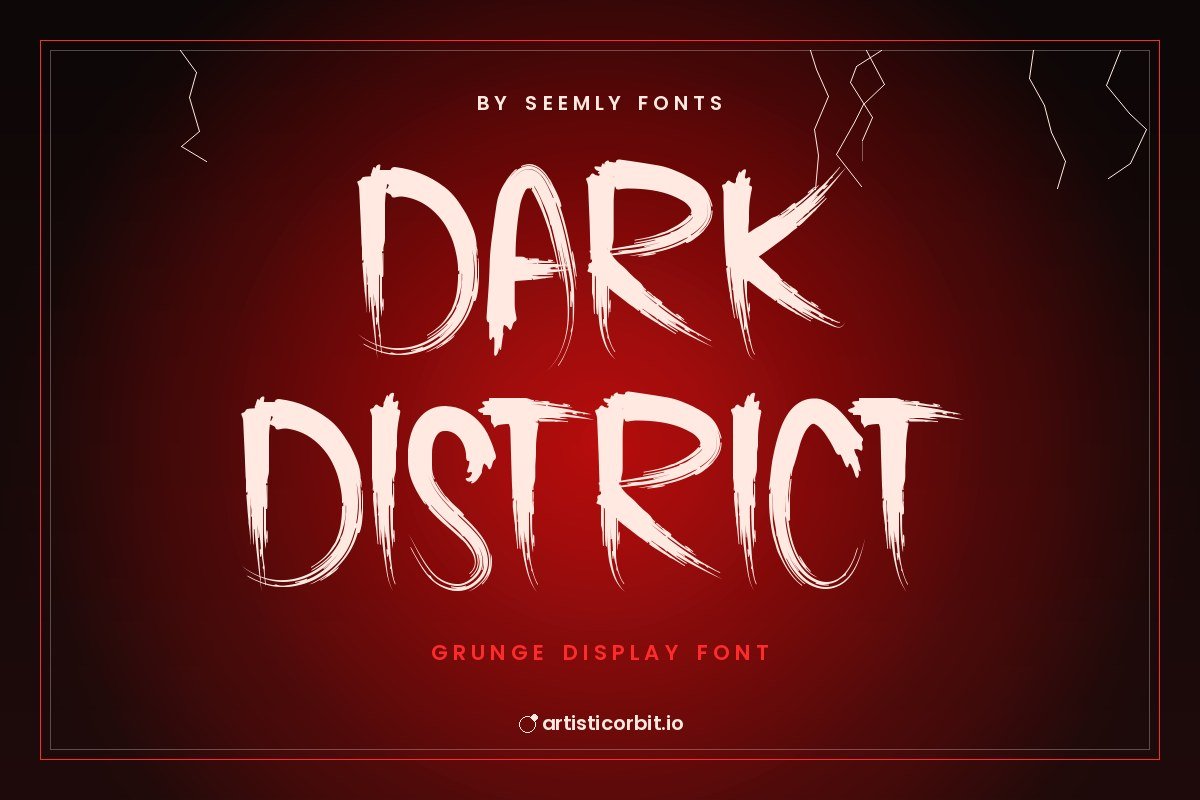 Dark District font preview