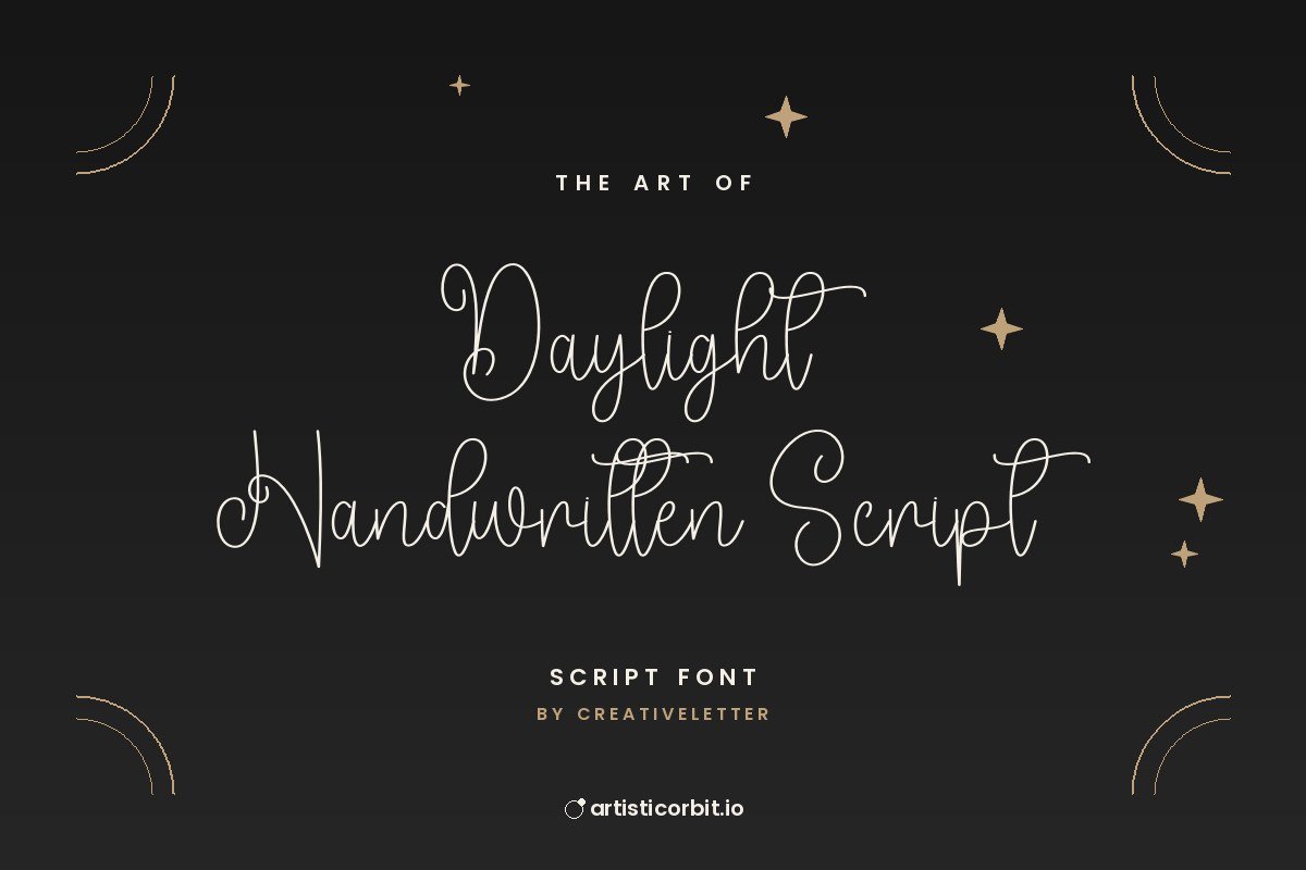Daylight Handwritten Script font preview