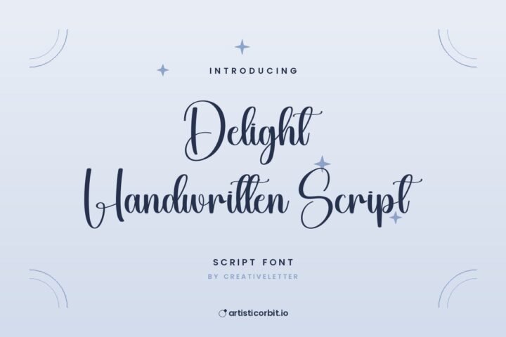 Delight Handwritten Script font preview