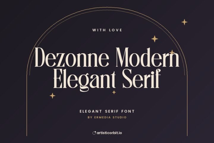 Dezonne Modern Elegant Serif font preview