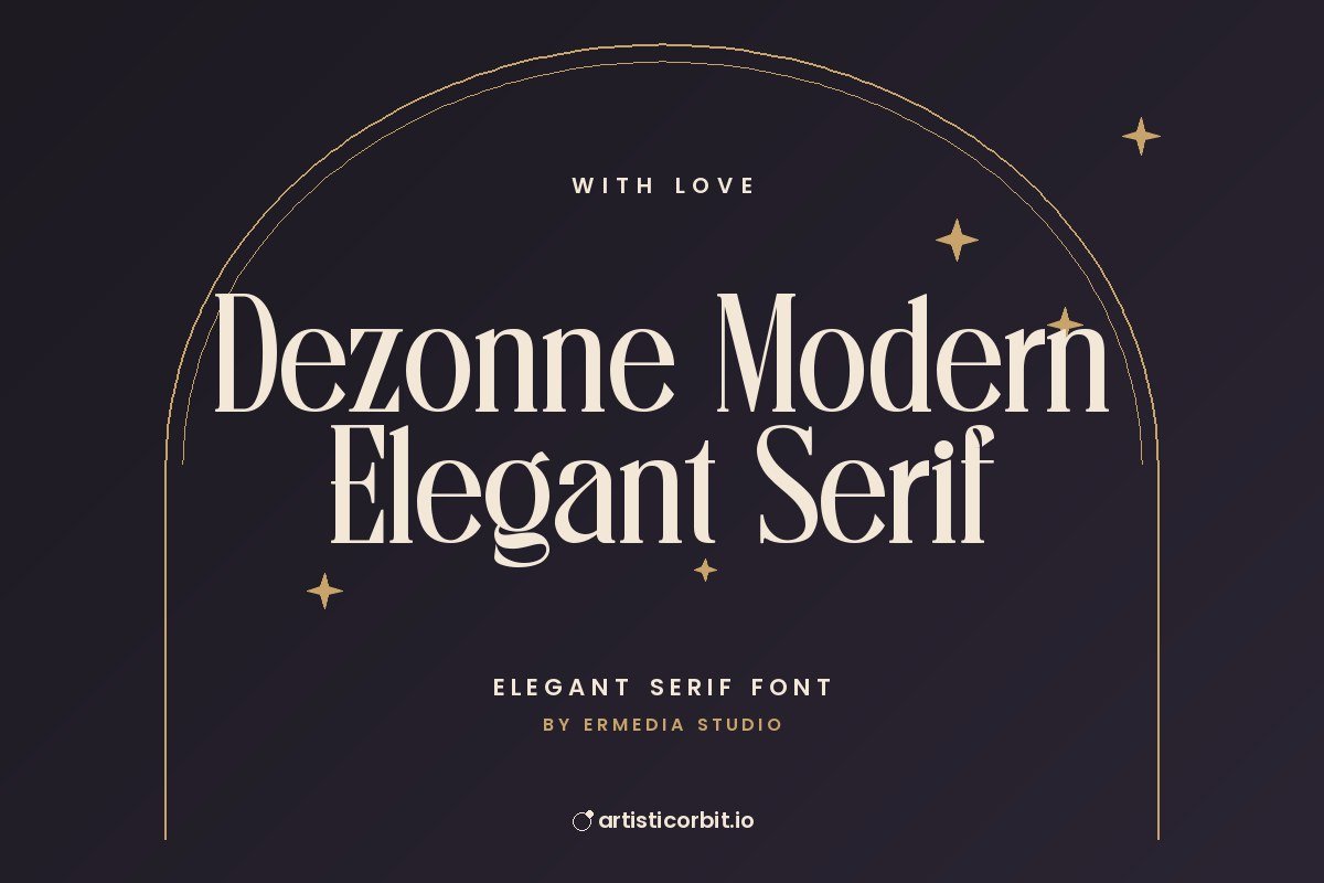 Dezonne Modern Elegant Serif font preview