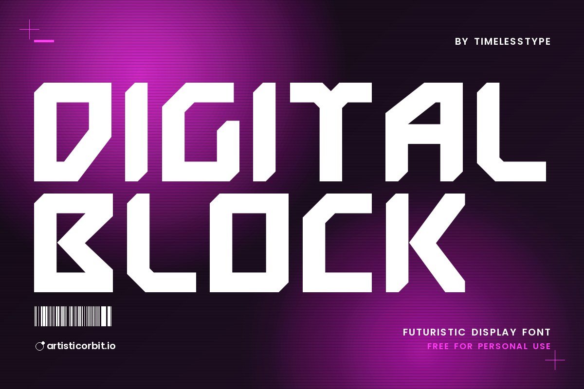 Digital Block font preview