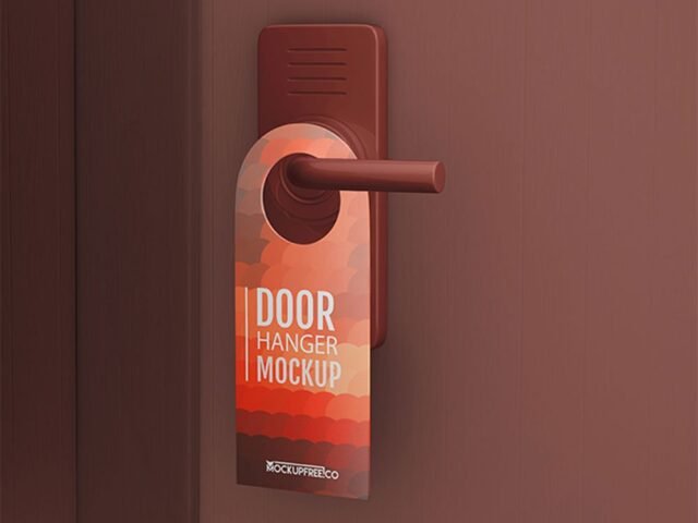Door Hanger Mockup Set