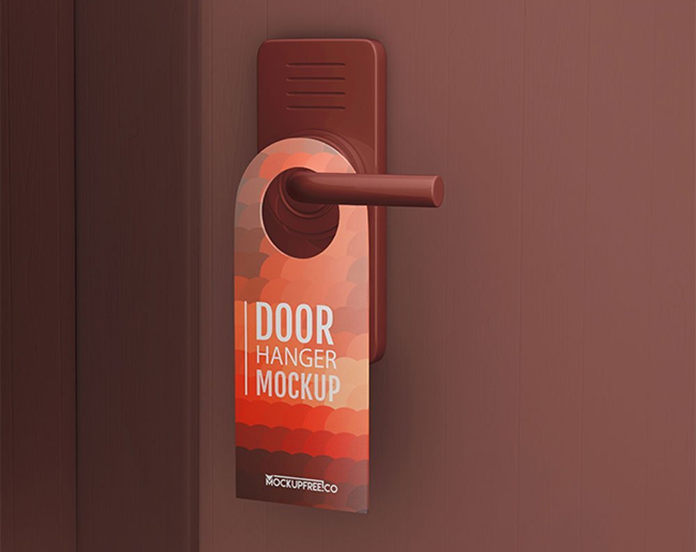 Door Hanger Mockup Set