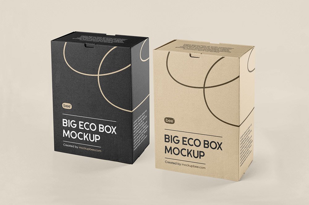 Double Big Box Mockup
