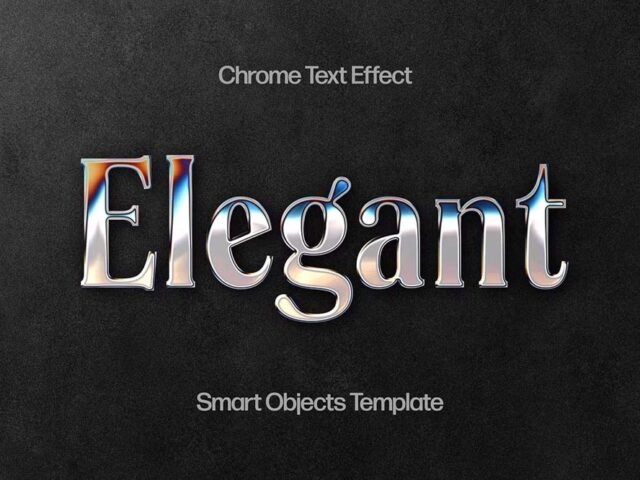 Elegant Metal Chrome Text Effect