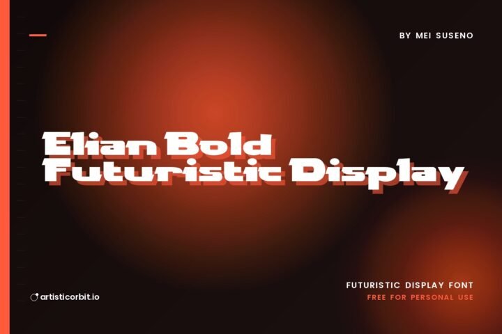 Elian Bold Futuristic Display font preview