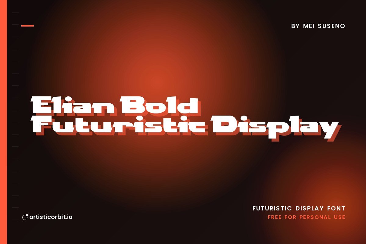 Elian Bold Futuristic Display font preview