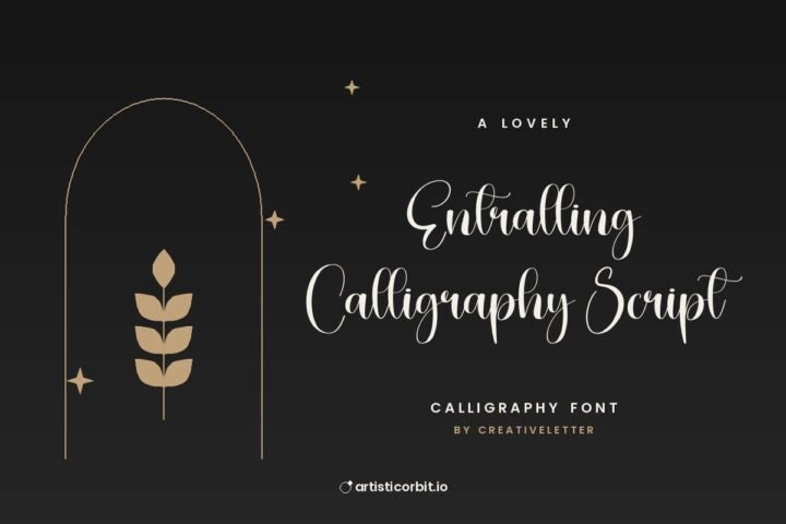 Entralling Calligraphy Script font preview