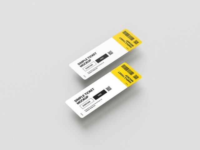 Event Ticket Mockup PSD