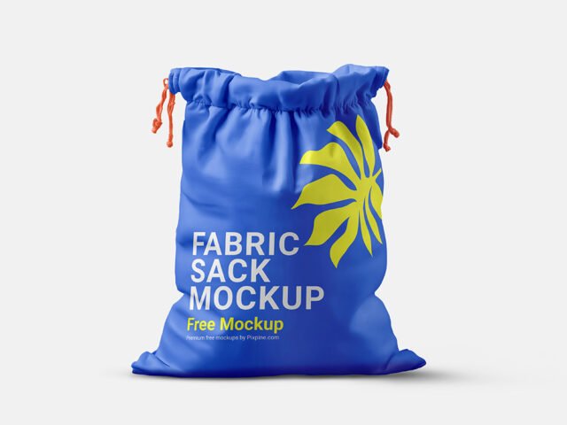 Fabric Sack Bag Mockup