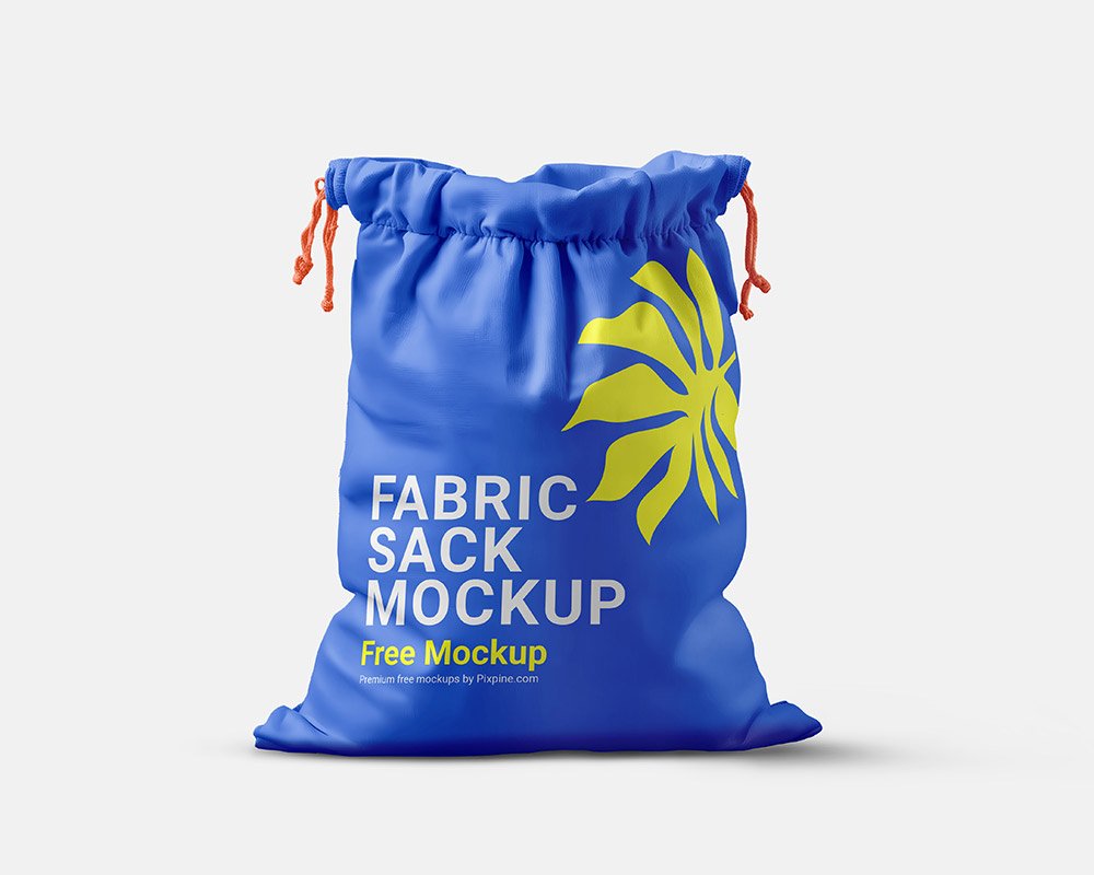 Fabric Sack Bag Mockup