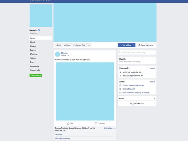 Facebook Business Page Mockup